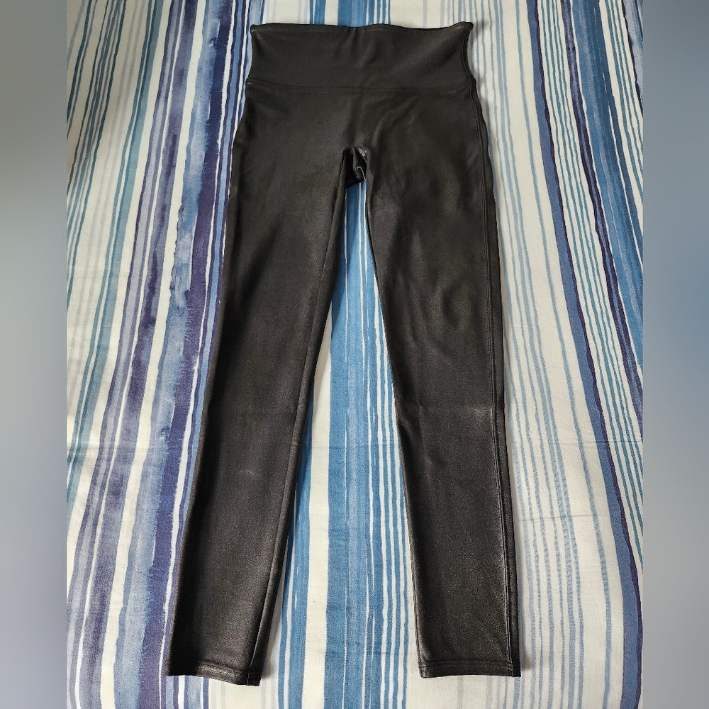 SPANX Black High-Waist Shine Leggings
